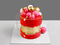 Модный торт с шарами и золотым декором