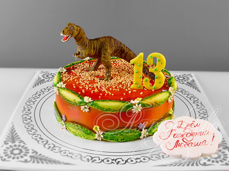 Торт с Тиранозавром для девочки