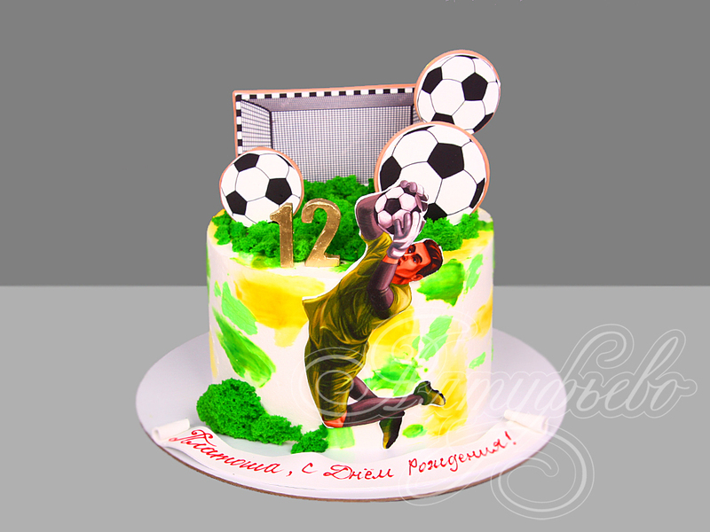 Торт с футбольным вратарем