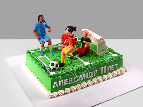 Торт Футбольное поле с игроками