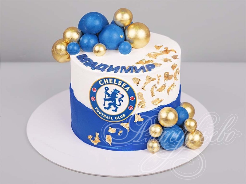 Торт Болельщику ФК Chelsea стоимостью 8 700 рублей в категории Торты Футбол - торты на заказ ПРЕМИУМ-класса. Цена: 3 000 руб/кг. Торт Болельщику ФК Chelsea