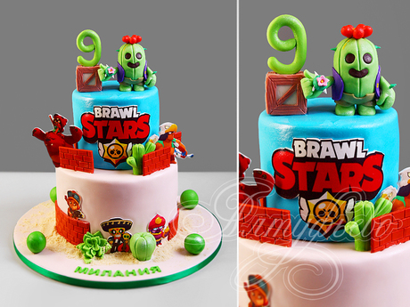 Торт brawl stars на 9 лет