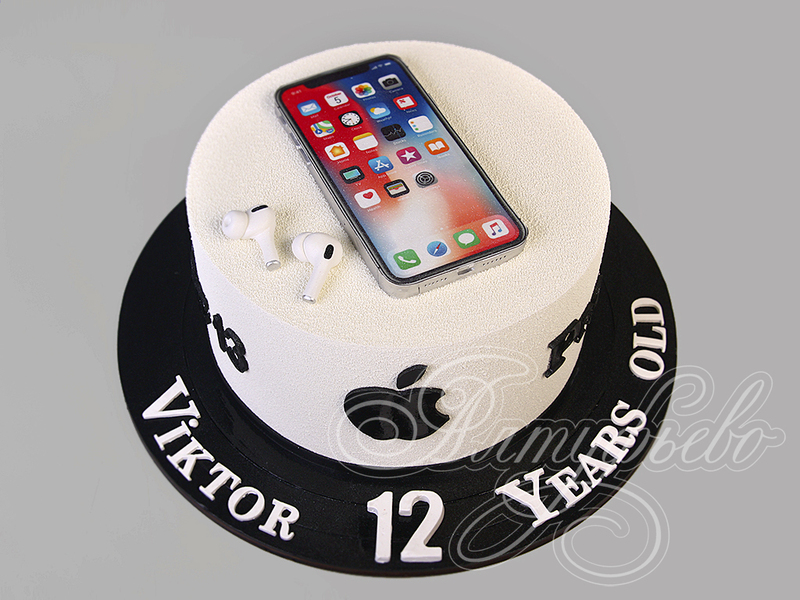 Торт iPhone 13 Pro Max и AirPods 05101921