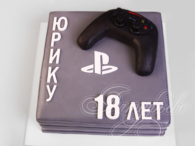 Торт PlayStation на 18 лет