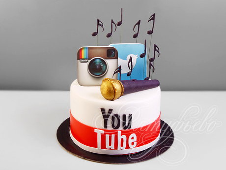 Торт YouTube на 15 лет