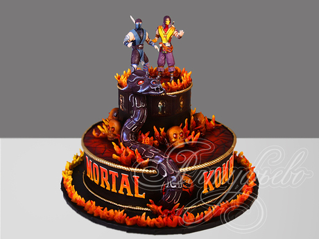 Торт Mortal Kombat на 17 лет