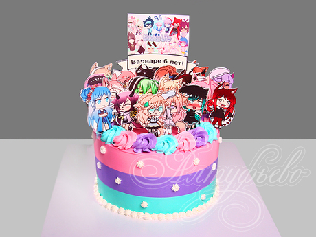 Торт Gacha Life для девочки