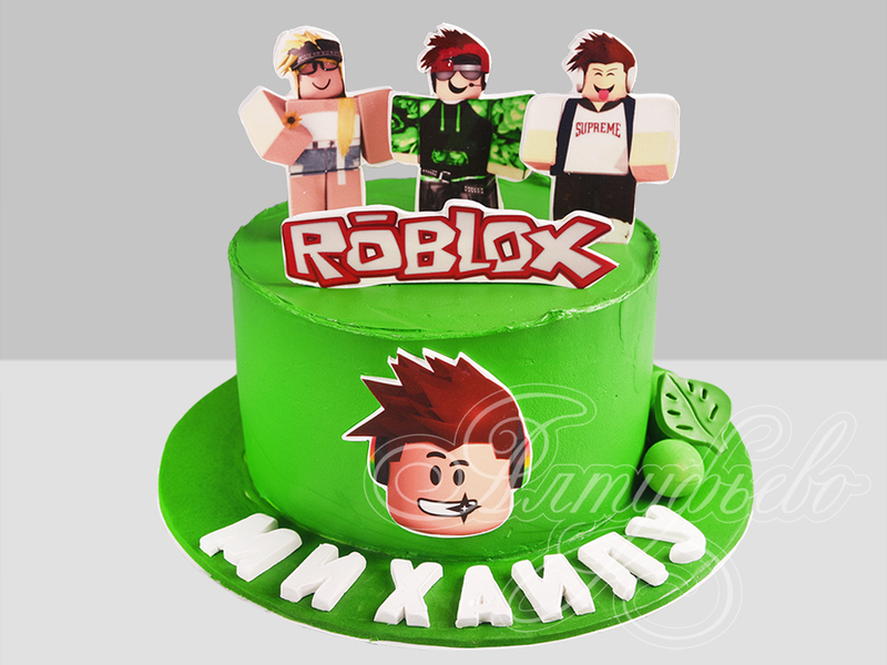 Детский торт Roblox стоимостью 7 860 рублей в категории Торты Игры и гаджеты - торты на заказ ПРЕМИУМ-класса. Цена: 2 880 руб/кг. Детский торт Roblox