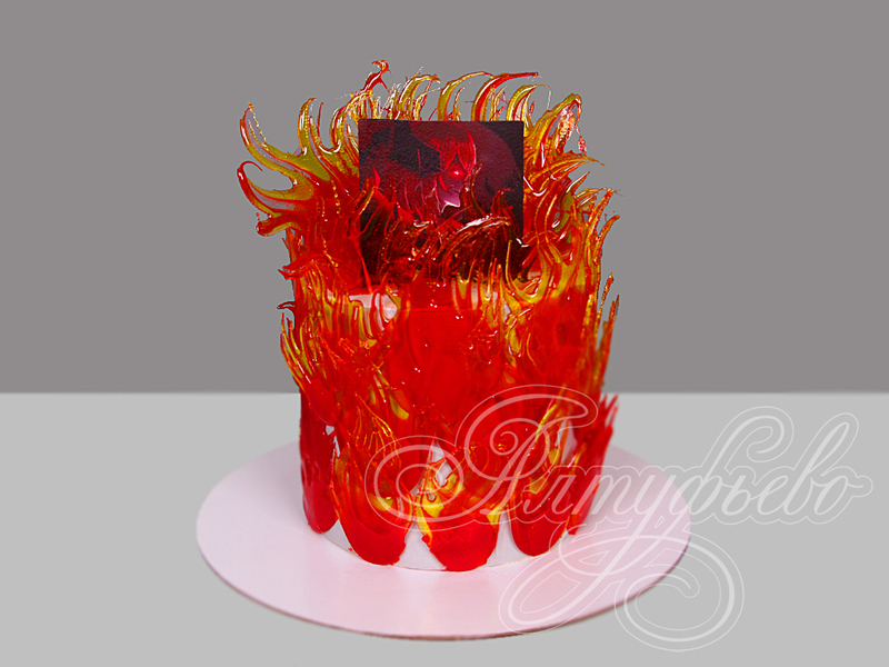 Торт "Улыбка дьявола" в карамельном огне