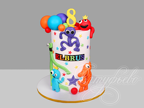 Торт Rainbow friends для мальчика