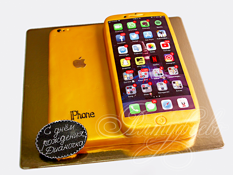 Торт iphone на 10 лет