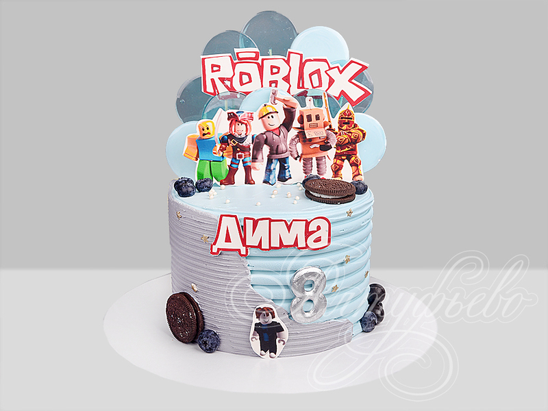 Детский торт Roblox стоимостью 9 640 рублей в категории Торты Игры и гаджеты - торты на заказ ПРЕМИУМ-класса. Цена: 3 120 руб/кг. Детский торт Roblox