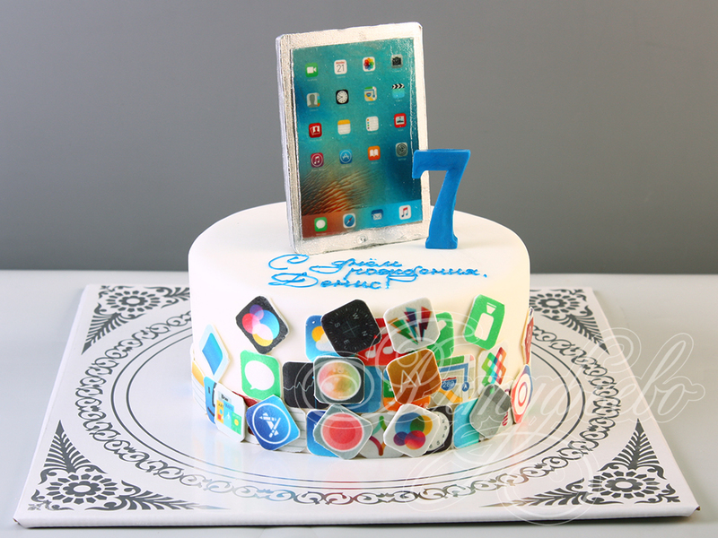 Торт Apple iPad на 7 лет