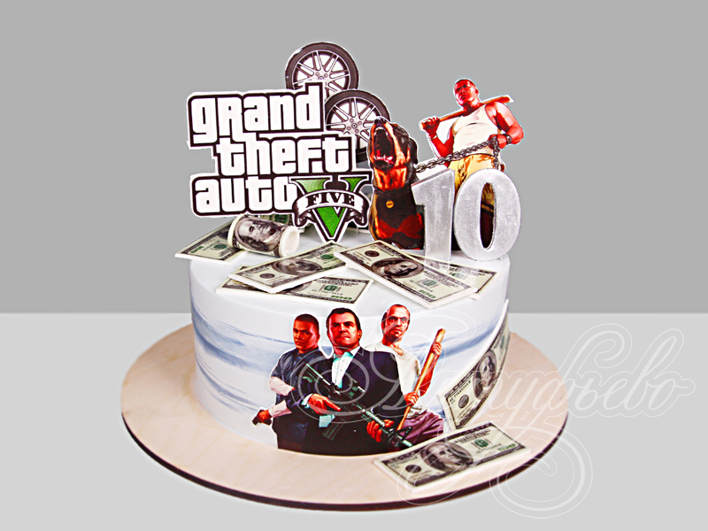 Торт GTA на 10 лет