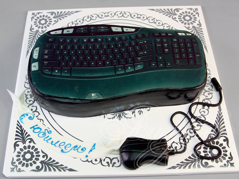 Торт клавиатура с мышкой