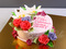Торт с розами и лилиями для мамы