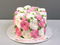 Торт со сливочными цветами