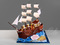 Торт "Корабль, плывущий по волнам"