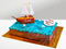 Морской торт с корабликом