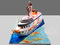 Торт Океанский лайнер на карте мира