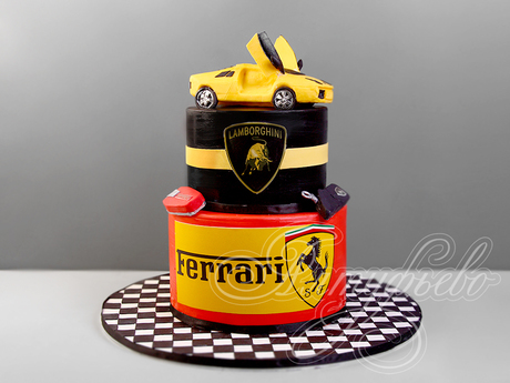 Торт Lamborghini и Ferrari
