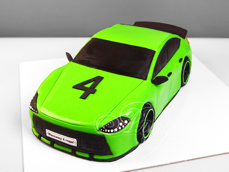Торт в виде зеленой машины 08063720