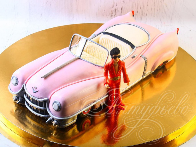 Торт машина розовый ретро кабриолет Элвиса Пресли 12052217