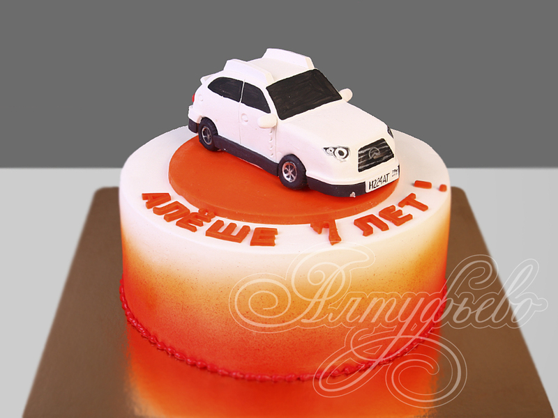 Торт с машиной Инфинити на день рождения мальчика в 7 лет