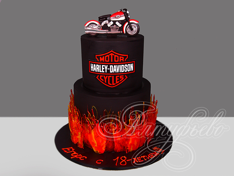 Торт "Harley-Davidson" на 18 лет
