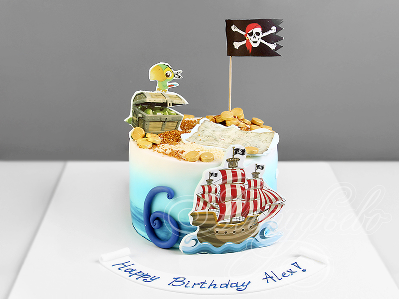 Пиратский торт на 6 лет