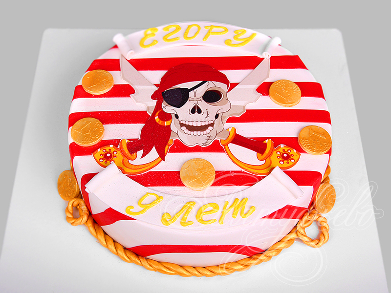 Пиратский торт для мальчика