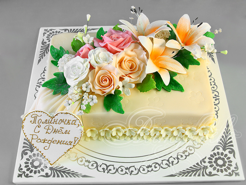 Торт Цветы и букеты