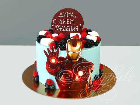 Торт Железный человек на 6 лет