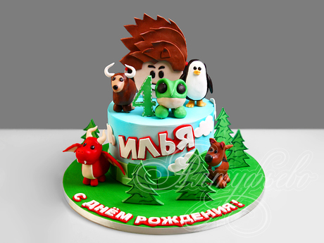 Торт Roblox на 4 года