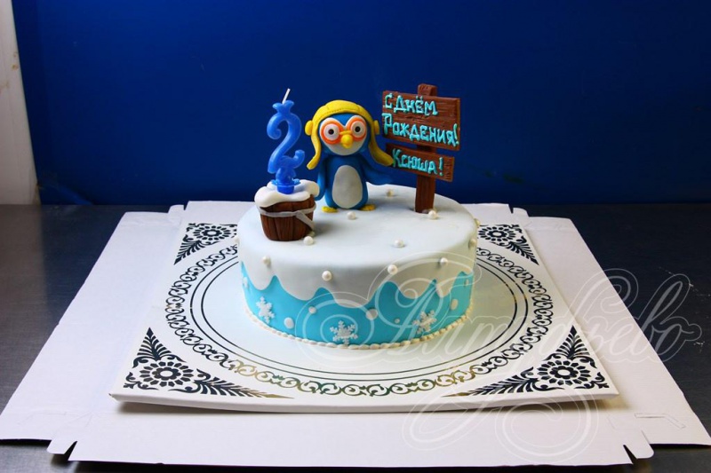 Торт пингвиненок Пороро