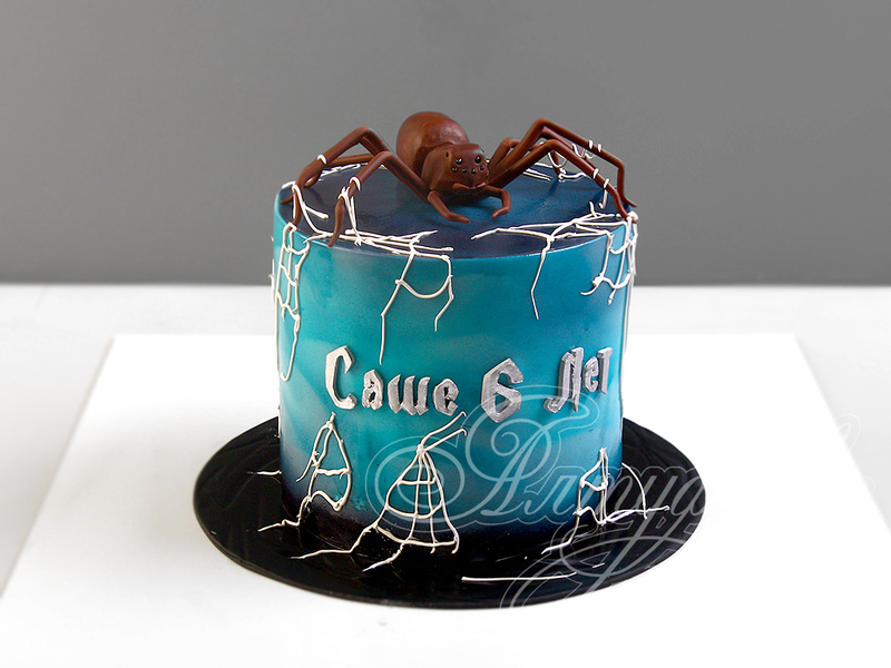 Детский торт с пауком