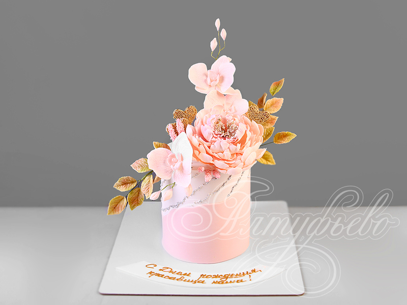 Торт с цветами для девушек на день рождения