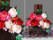 Юбилейный торт с яркими цветами