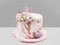 Нежный торт с цветами для девочки