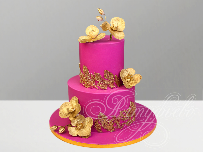 Розовый свадебный торт 1309420