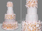 Многоярусный персиковый свадебный торт