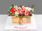 Торт Шкатулка с розами и пионами