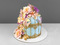 Торт Птичья Клетка с цветами