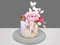 Торт с розовым пионом для девушки