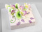 Квадратный торт с орхидеями