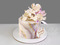 Мраморный торт с цветами