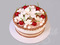 Торт с вишенками и лилиями бабушке