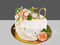 Юбилейный торт с цветами на 50 лет