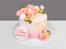Юбилейный торт с розами и шарами