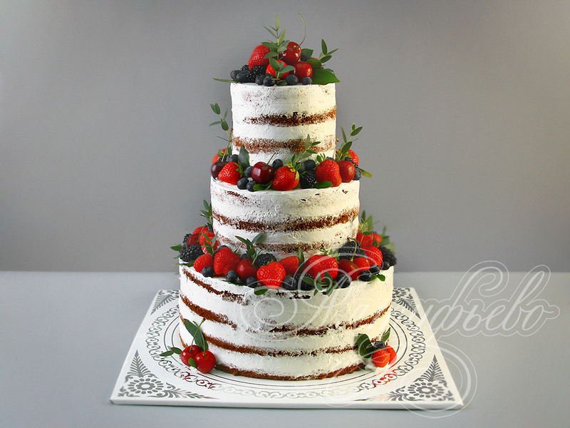 Торт с ягодами и фруктами 0807818